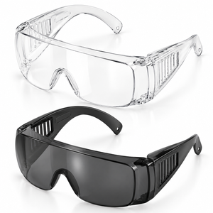 Safeyear SG035 OTG safety glasses in clear and smoke lens versions, designed to fit over prescription glasses