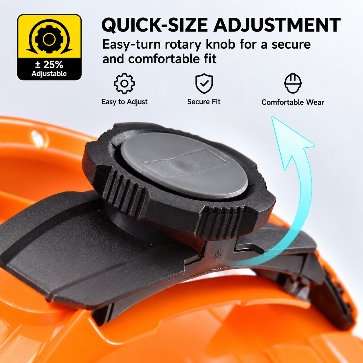W-003V safety helmet with ratchet size adjustment system