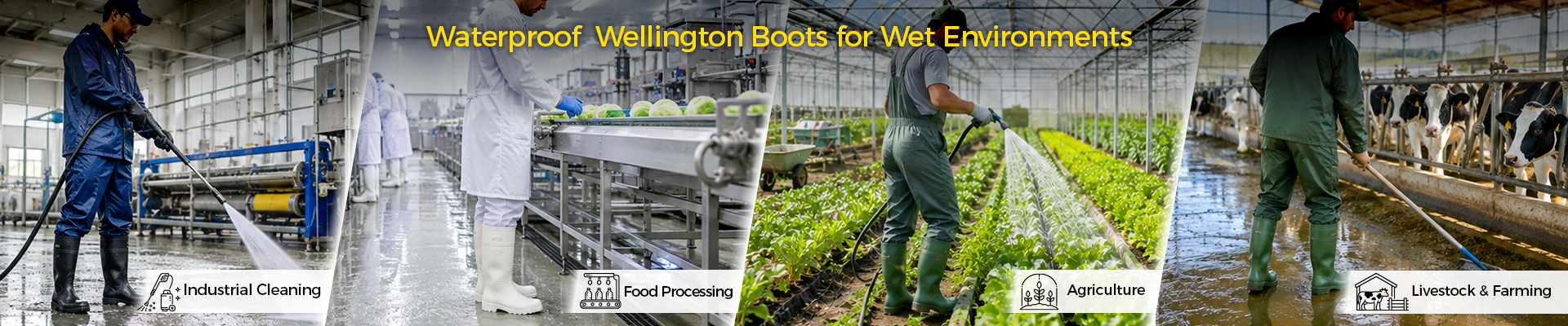EN ISO 20347 Occupational Wellington Boots for Wet Work Environments
