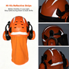 Safety Helmet with Face Shield and Ear Muff Protection M-5017 Orange