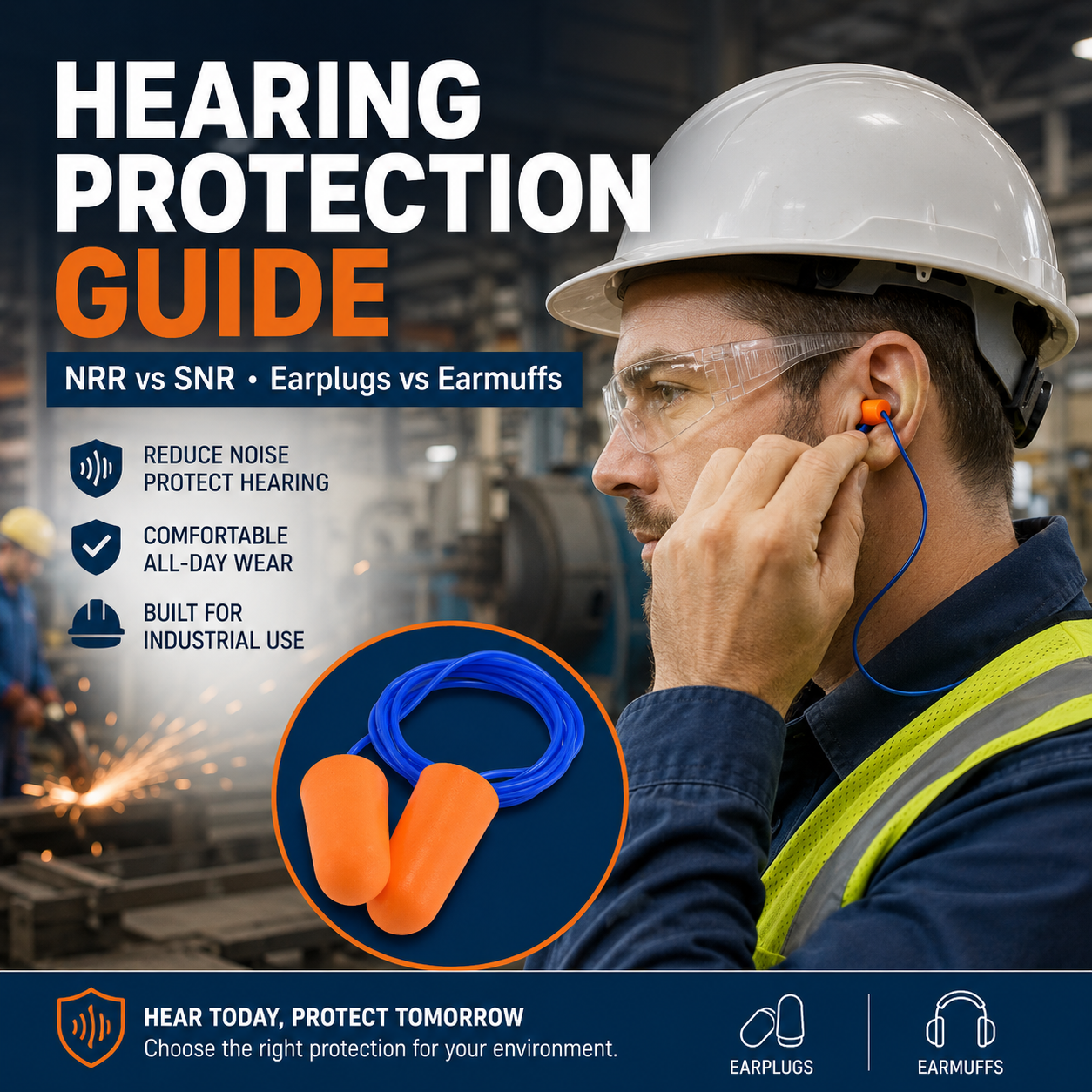 Hearing Protection Selection Guide: What’s the Difference Between NRR and SNR? How to Choose Earmuffs vs Earplugs?