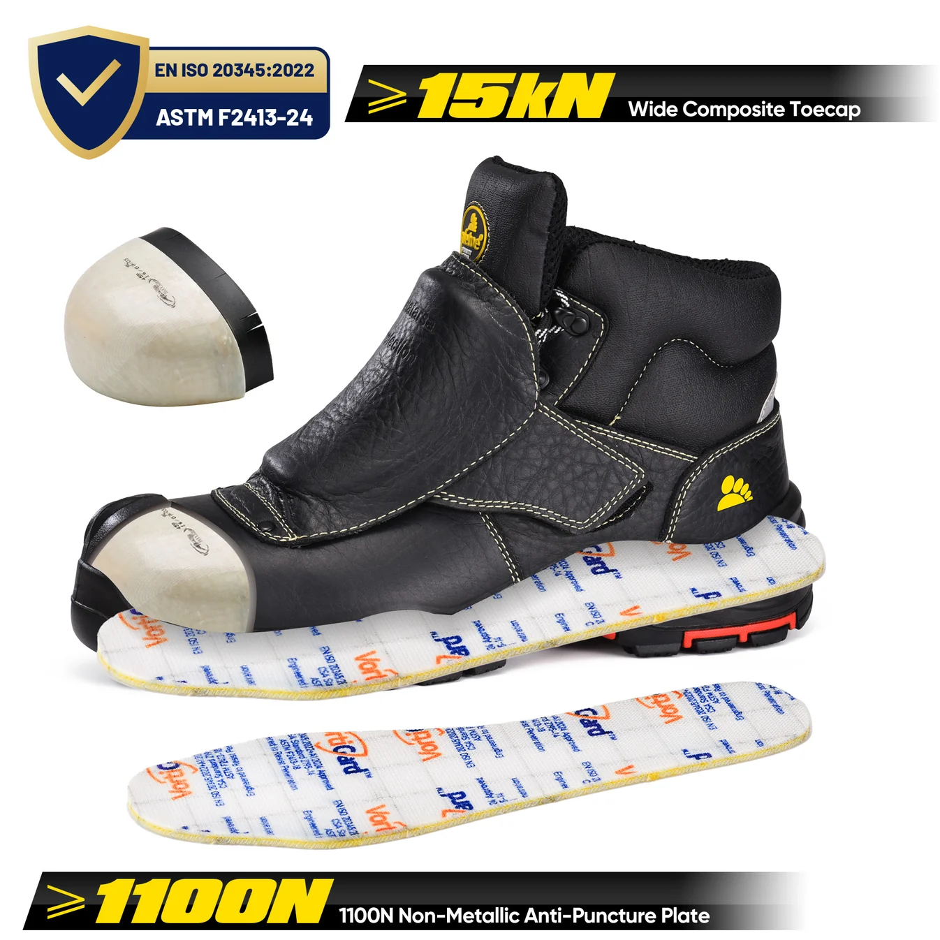 Metatarsal Protection Welding Safety Boots Composite Toe | M-8387MP