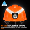 W-003L safety helmet with high-visibility reflective strips for low-light work