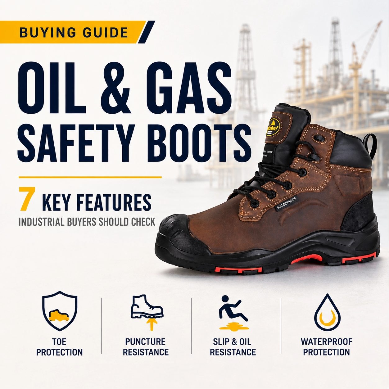 Oil & Gas Safety Boots Buying Guide: 7 Key Features Industrial Buyers Should Check