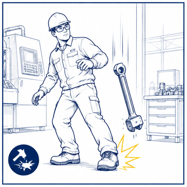 falling object impact hazard on South African construction and industrial worksites