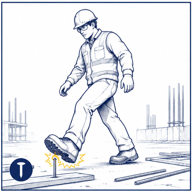 Construction Workplaces Nails & Puncture Hazards