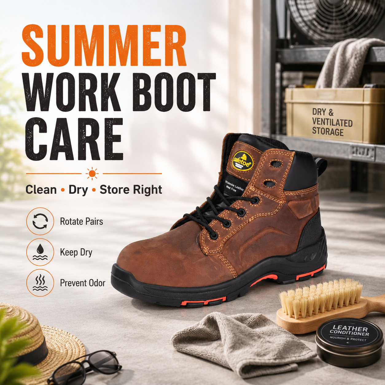 Work boots care knowledge