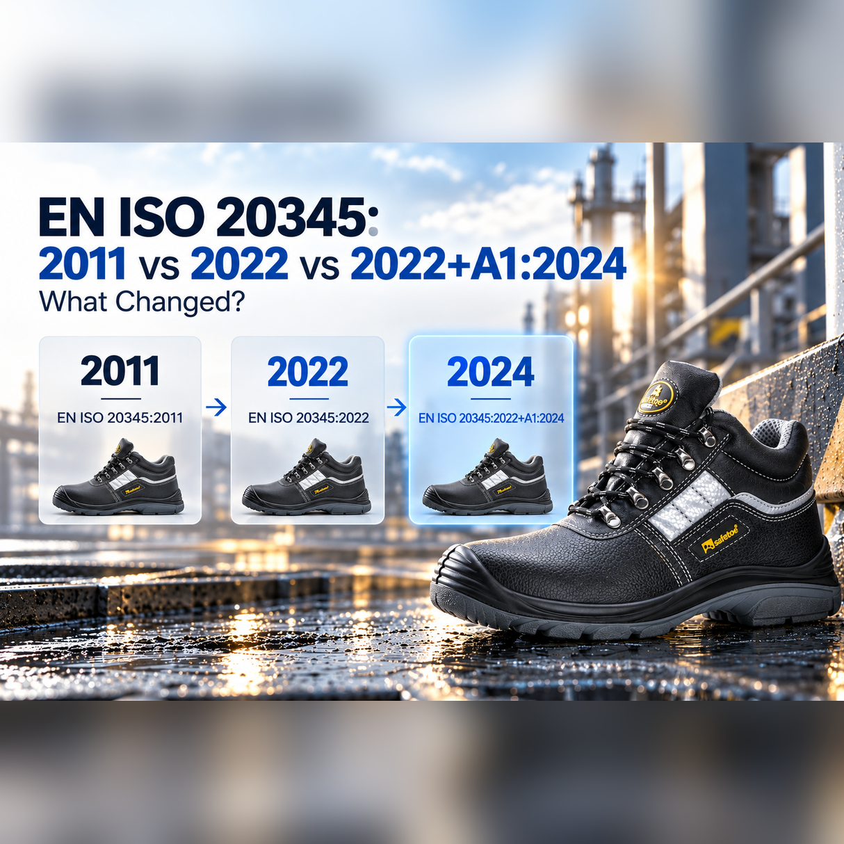 EN ISO 20345:2011 vs 2022 vs 2022+A1:2024: What Changed?