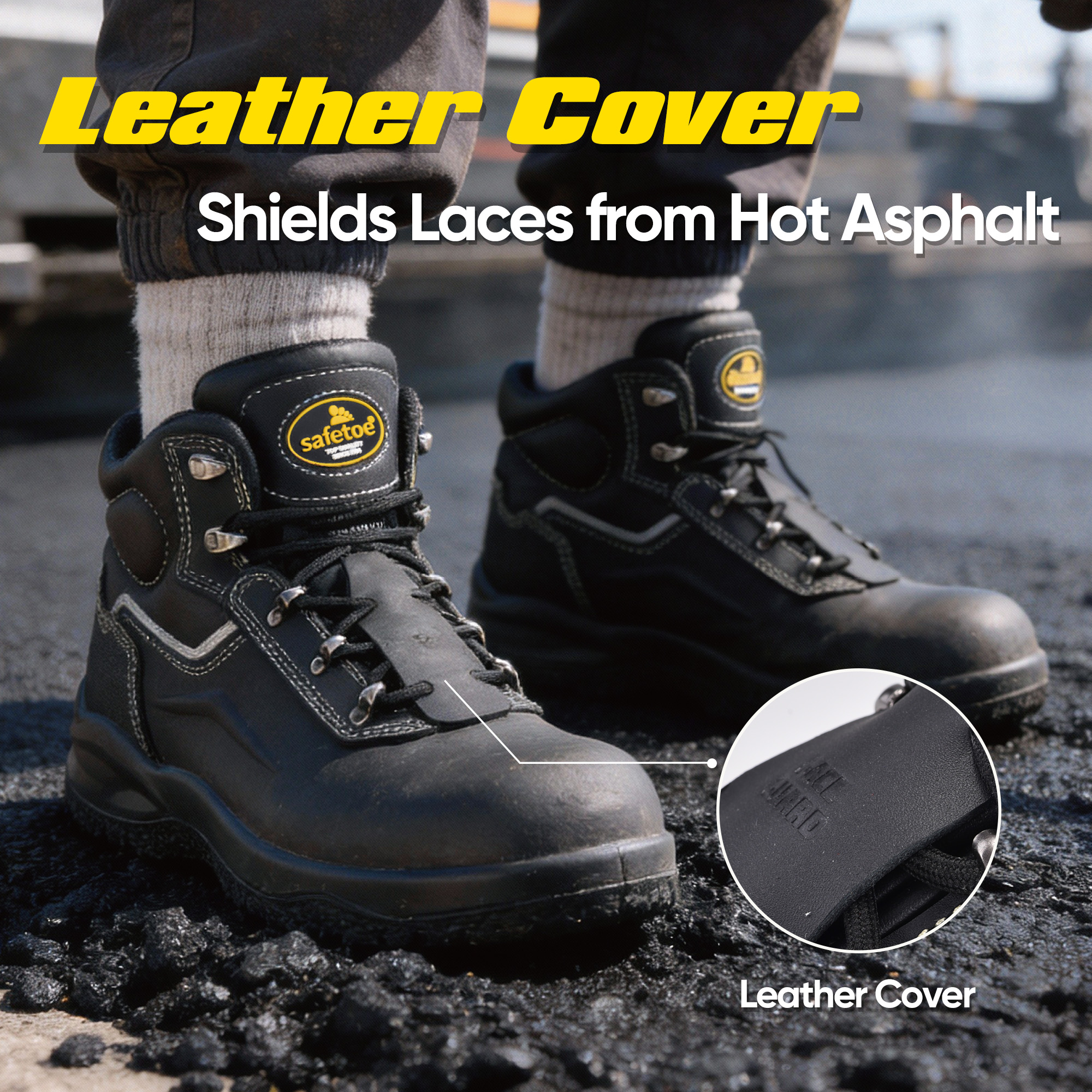 Asphalt Paving Safety Boots with 300℃ Heat Resistant Outsole | M-8565PV