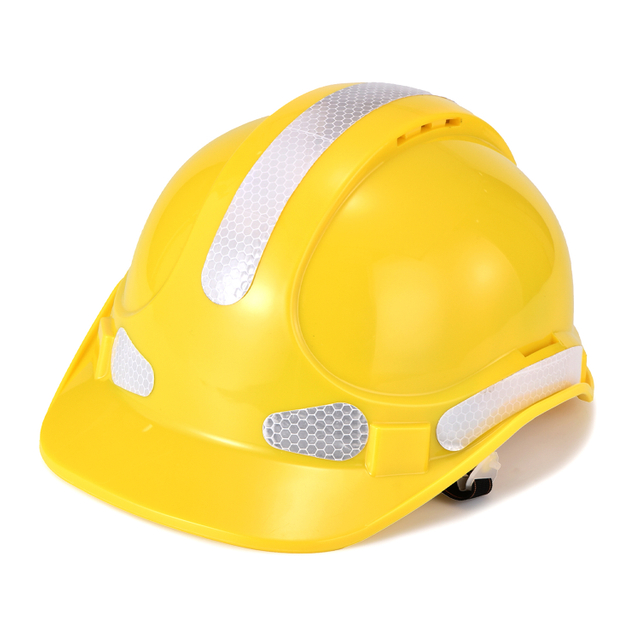 Hi-Vis Vented Safety Helmet with Reflective Strips
