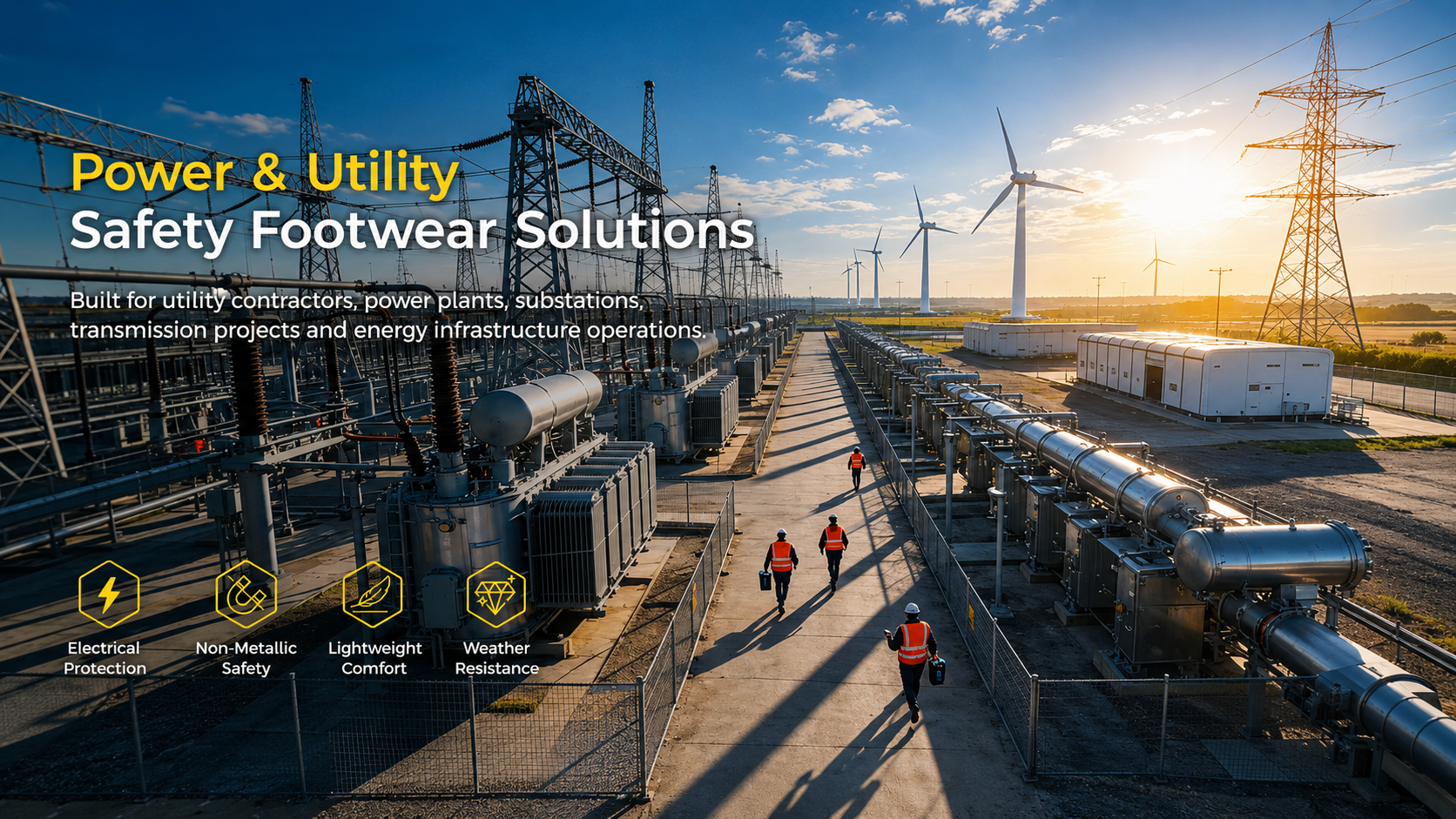 Oil and gas safety footwear solutions with waterproof, slip-resistant and static-dissipative protection