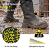  Steel Toe Industrial & Construction Boots for Men Working H-9430 Black