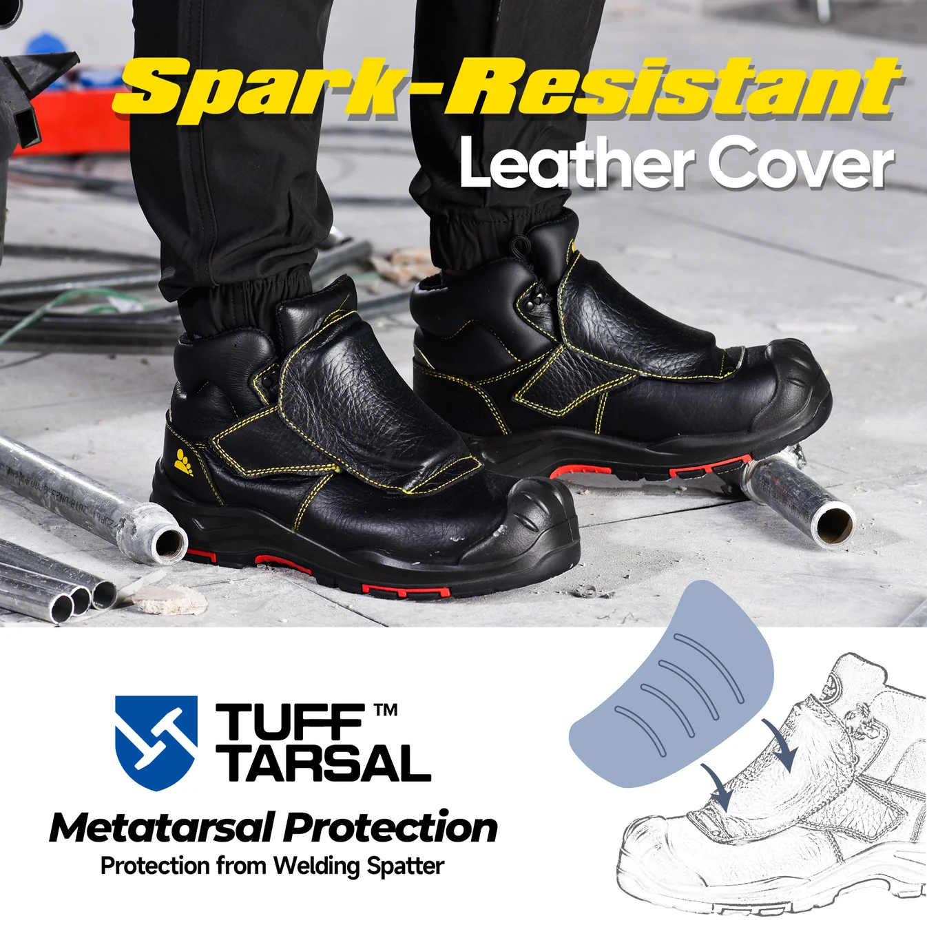 Metatarsal Protection Welding Safety Boots Composite Toe | M-8387MP
