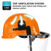 Vented Construction Safety Helmet with Face Shield W-018V