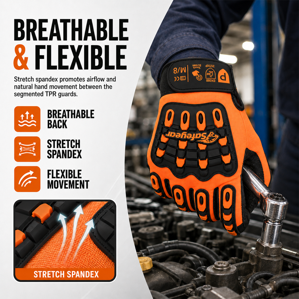 Impact Protection Mechanic Gloves FL-9001