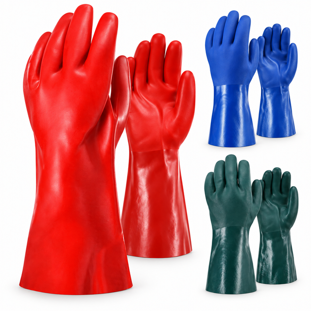 Safeyear GSP0211R Chemical Resistant PVC Gloves