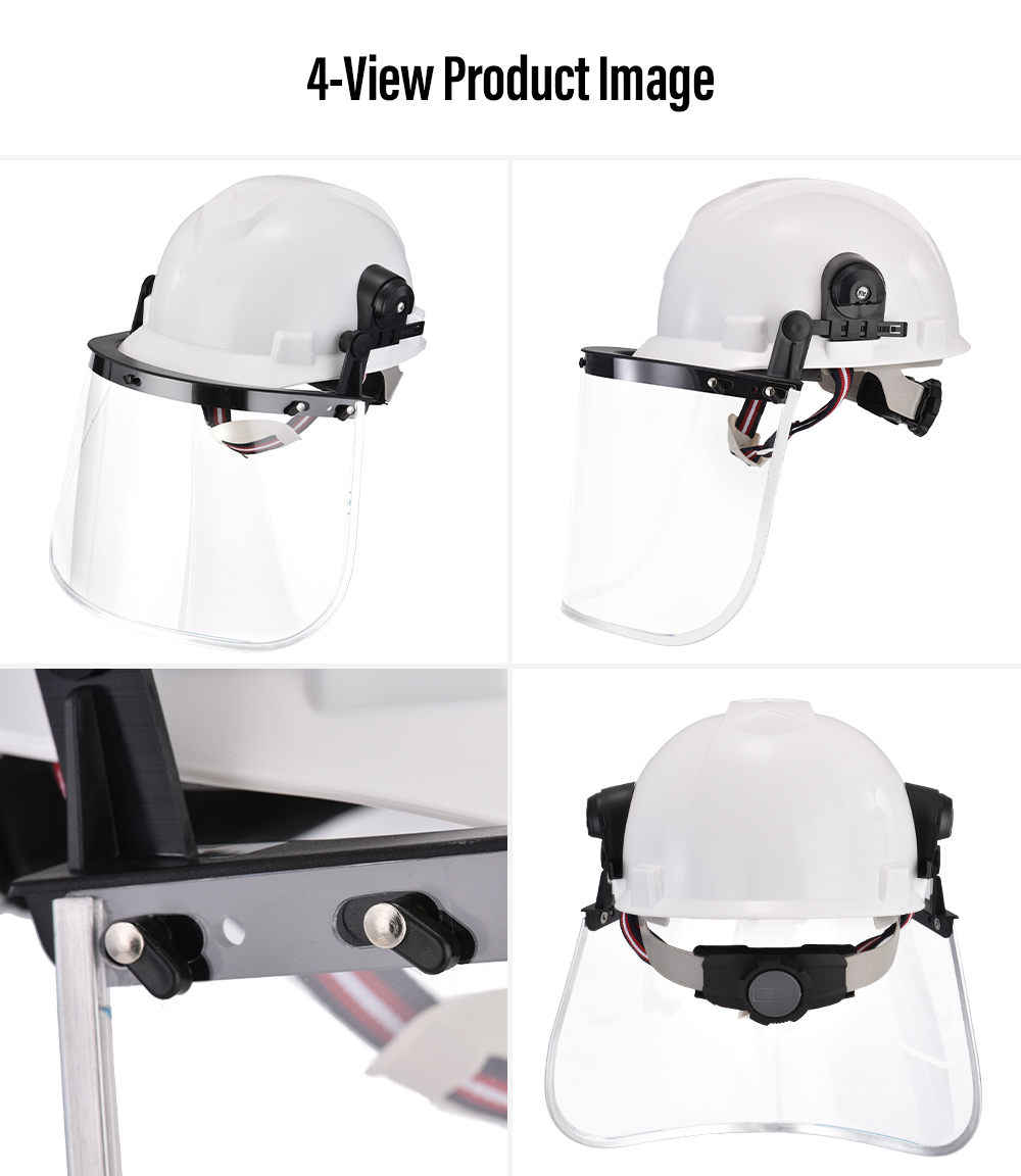 Non Vented Safety Helmet with Face Shield Visor