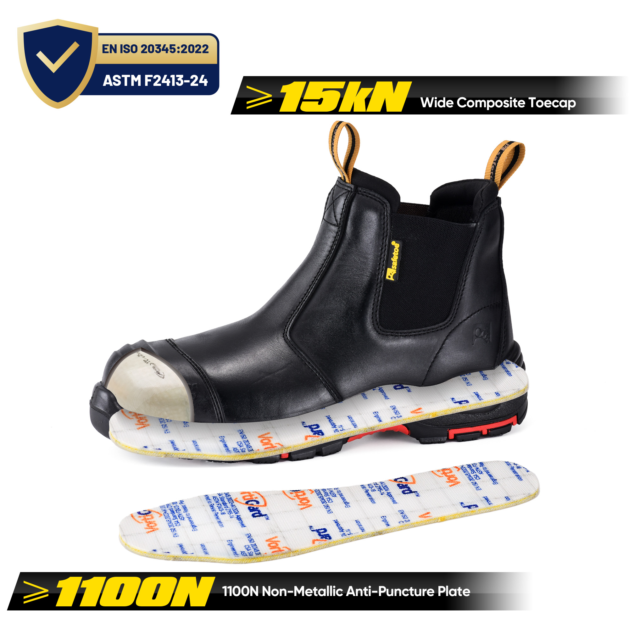 SAFETOE M-8025NBK safety boot composite toe