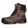 CSA certified brown leather winter safety boots H-9552 with composite toe protection