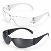 Safeyear SG001 anti-fog industrial safety glasses with clear polycarbonate lens and lightweight temples
