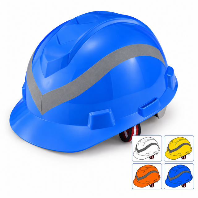 W-003R Class E electrical safety helmet with reflective strips
