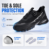 L-7601 black safety shoes with aluminum toe cap and PE puncture-resistant midsole 