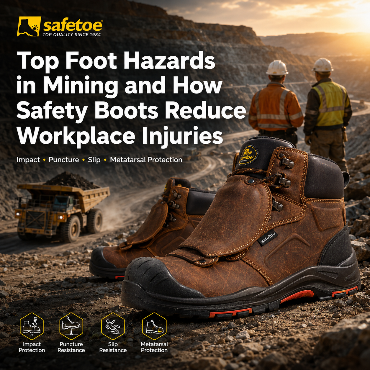 Top Foot Hazards in Mining and How Safety Boots Reduce Workplace Injuries