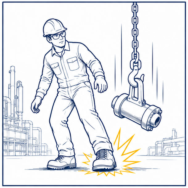 Oil WorkPlaces Impact & Compression Hazards