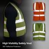 Hi-Vis Reflective Safety Vest Yellow & Orange | Lightweight Work Vest EN ISO 20471