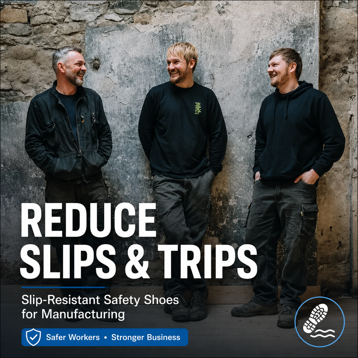 Injury Prevention in Manufacturing: 5 Tips to Reduce Workplace Slips and Falls — Build a Safer Workplace with Slip-Resistant Safety Shoes